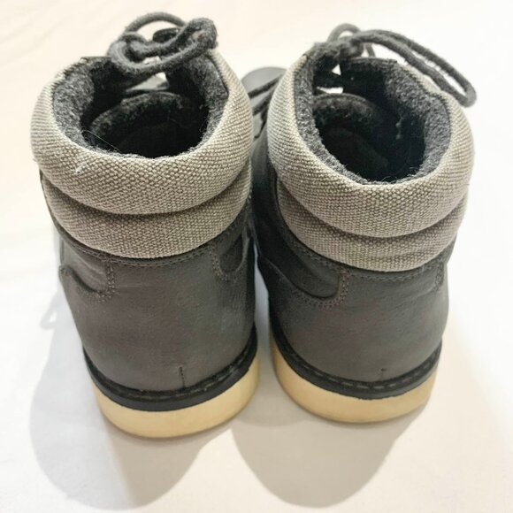 B&B Softmoc Men's Size 9 Gray Boots High Top Lace Up Shoes Faux Leather - Picture 3 of 8